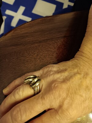 Silver Ring Size 1/2, marked 