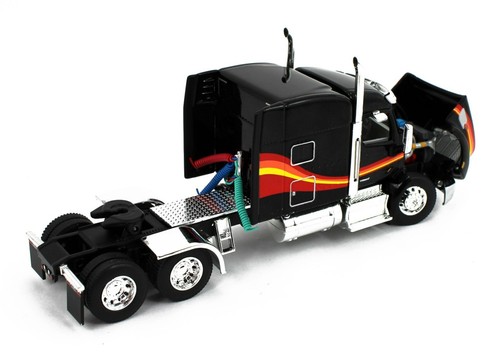 2023 DCP 1:64 *BLACK & RED* Peterbilt 579 & Utility 53' ROLL TARP TRAILER NIB - Picture 6 of 7