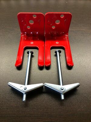   2-FORK STYLE WALL MOUNT 5# SIZE FIRE EXTINGUISHER  BRACKET W/TOGGLE BOLTS