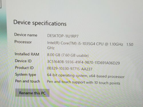 Microsoft Surface Pro 7 128GB 12.3 Platnium Intel Core i5 Windows 10 Enterprise - Picture 9 of 12