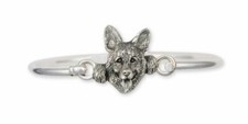 German Shepherd Bracelet Jewelry Sterling Silver Handmade Dog Bracelet GS11-HB