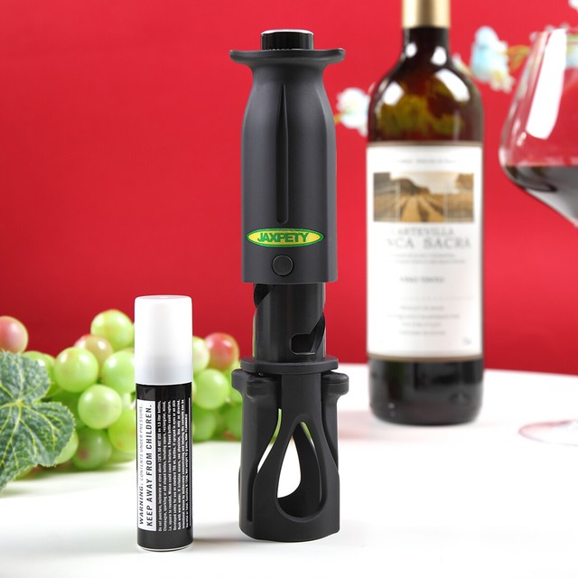 Wine Bottle Opener stainless steel w/ pushbutton Spare gas tank eBay
