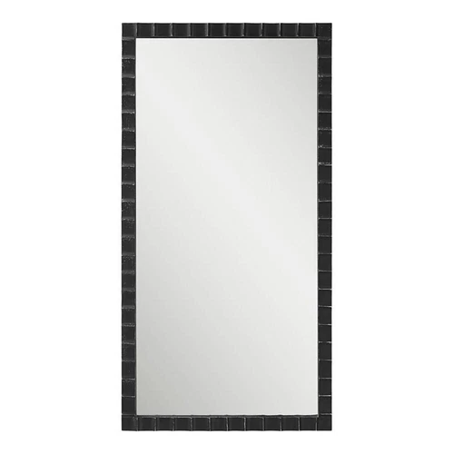 Uttermost Dandridge Contemporary Iron and MDF Mirror in Matte Black/Silver - Picture 1 of 7