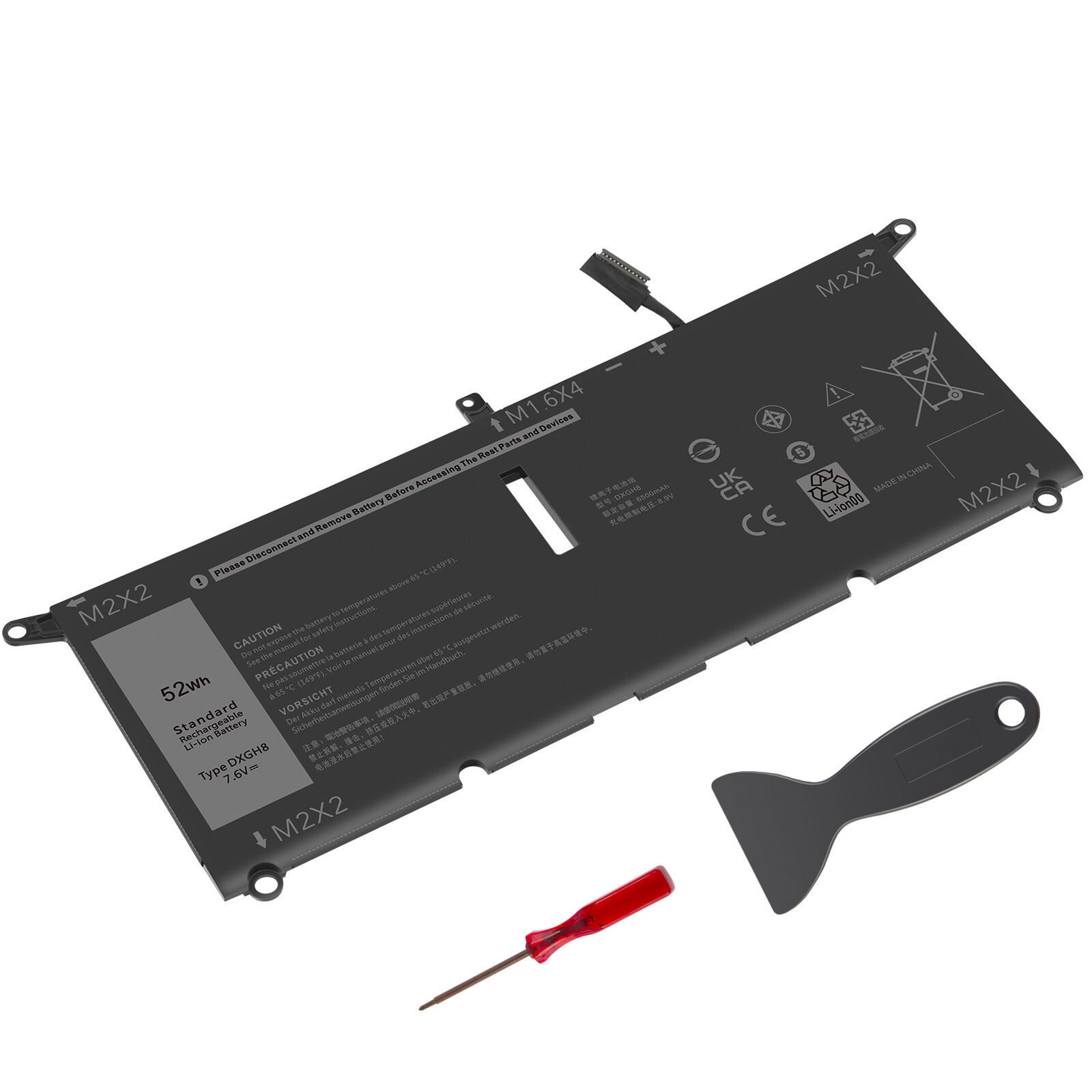 DXGH8 Battery for DELL XPS 13 9370 9380 7390 Inspiron 13 7390 7391