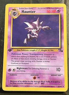 ポケモンカードゲーム Pokemon Card Game Fossil 1st Edition 1999 Pokemon 1st Edition Fossil Set: Choose Your Card! | eBay
