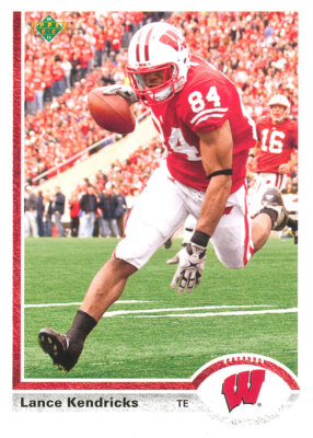 20th-ANNIVERSARY Lance Kendricks RC PACKERS CHARGERS RAMS Wisconsin BADGERS