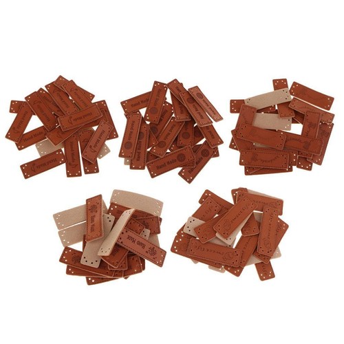 20 Pièces D'étiquettes En Cuir PU Pour Coudre Des Vêtements