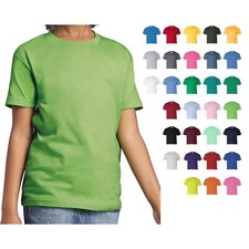 Gildan 2000B Ultra Cotton Youth T-Shirt Plain Basic Tee Classic Fit