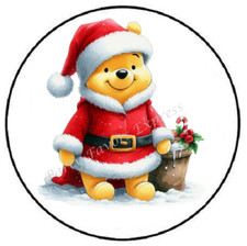 WINNIE THE POOH CHRISTMAS SANTA ENVELOPE SEALS LABELS STICKERS PARTY FAVORS