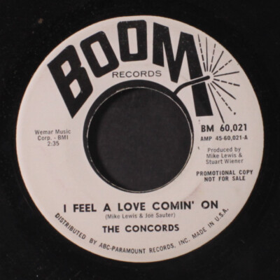 CONCORDS: Den Gang Der Liebe Hinunter BOOM 7'' Single 45 UPM