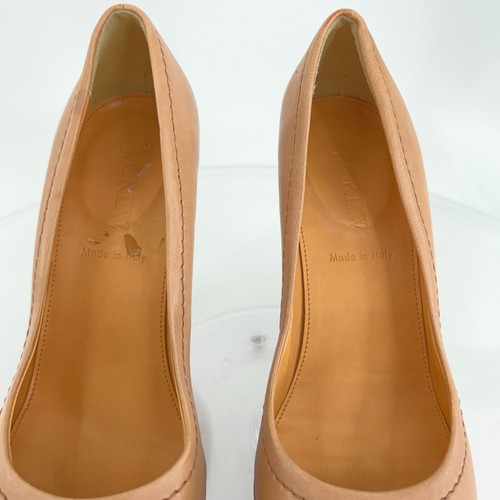 J. Crew Coddington Pump Women's Size 5.5 Brown Leather Platform Block Heel - Picture 4 of 14