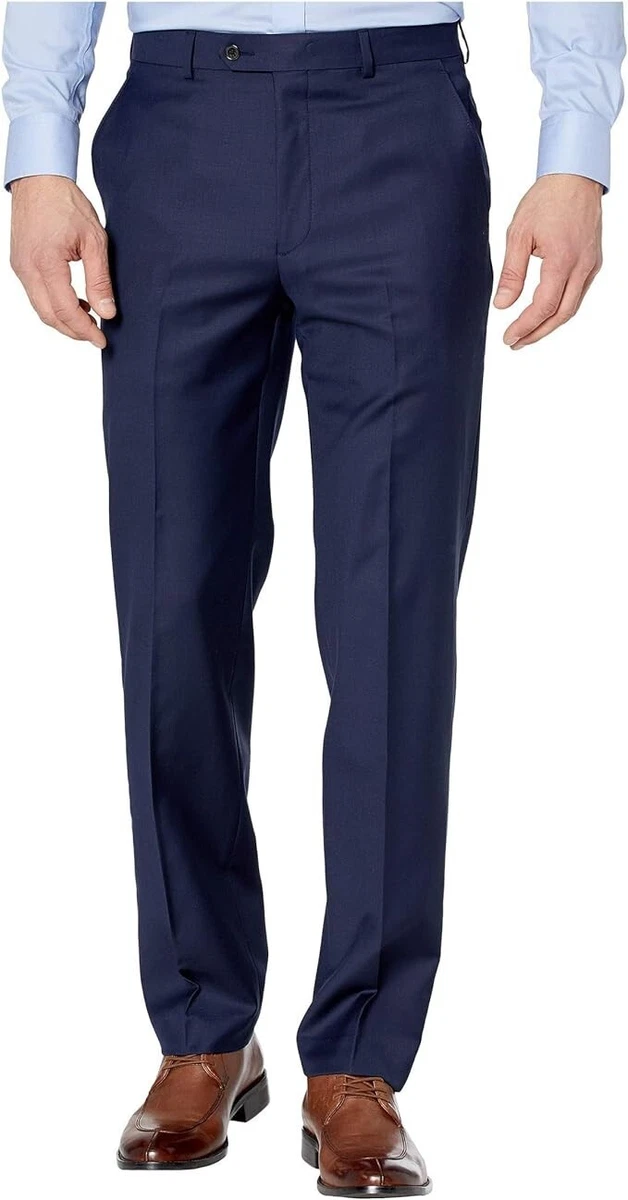 lauren ralph lauren solid ultraflex classic-fit dress pants Lauren Ralph Lauren Mens Regular fit Dress Pants 34 / 34 Grey Solid St –  Bristol Apparel Co main image 0