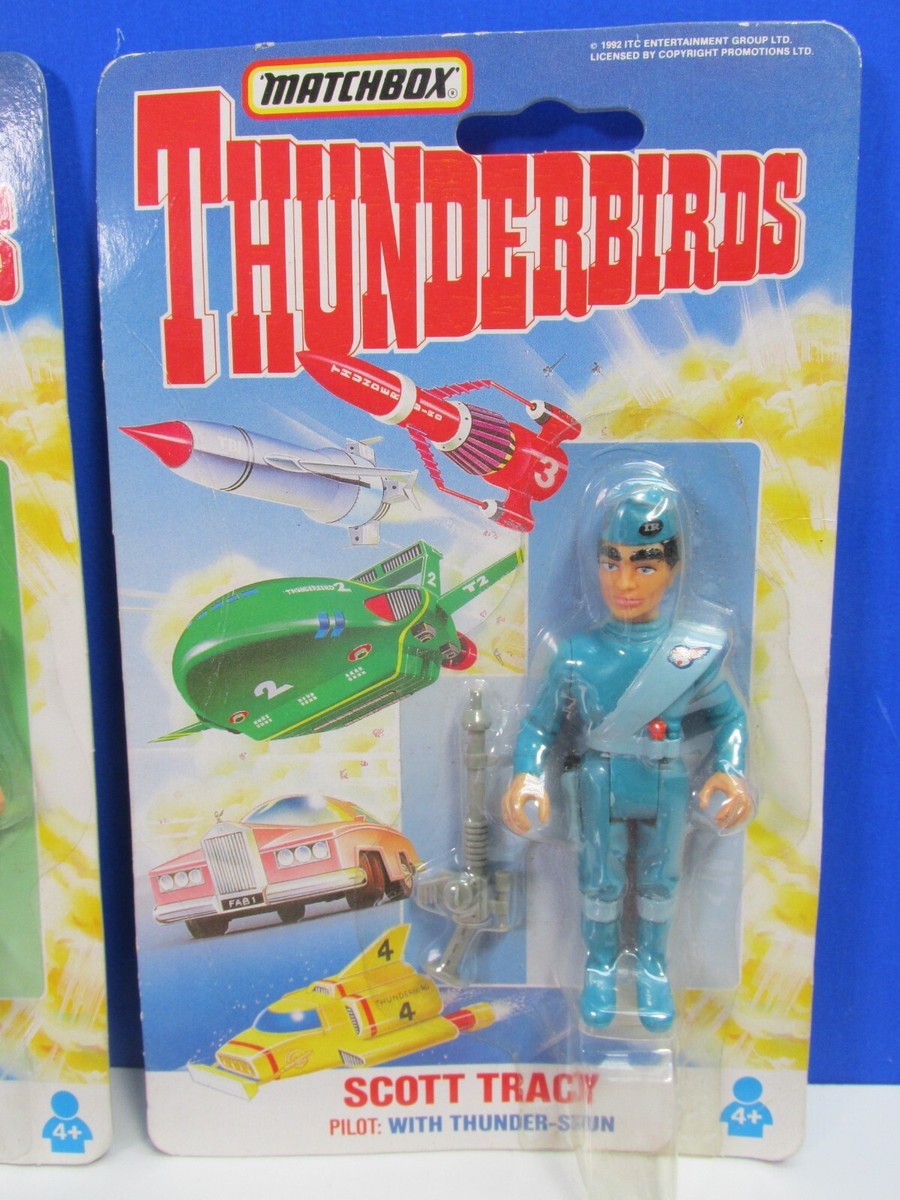 8 vintage THUNDERBIRDS MATCHBOX ACTION FIGURE 1992 SET alan