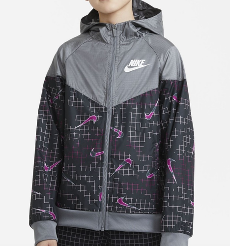Nike Windrunner Jacket Youth Boys Sportswear Lightweight Small or Medium Black - Picture 2 of 3