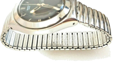 ビンテージSWATCH/1999オリジナル美品・稼働 Swatch Swiss AG 1999 Quartz Day Date Black Dial Men's Watch