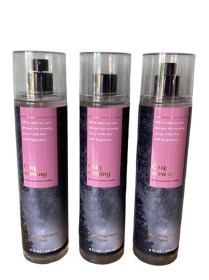 Bath & Body Works Cozy Evening (Lavender,Musk)Fine Fragrance Mist Body Spray x3