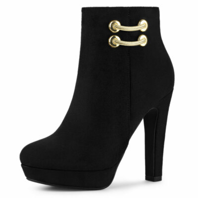 Damen Rund High Heels Plateau High Heels