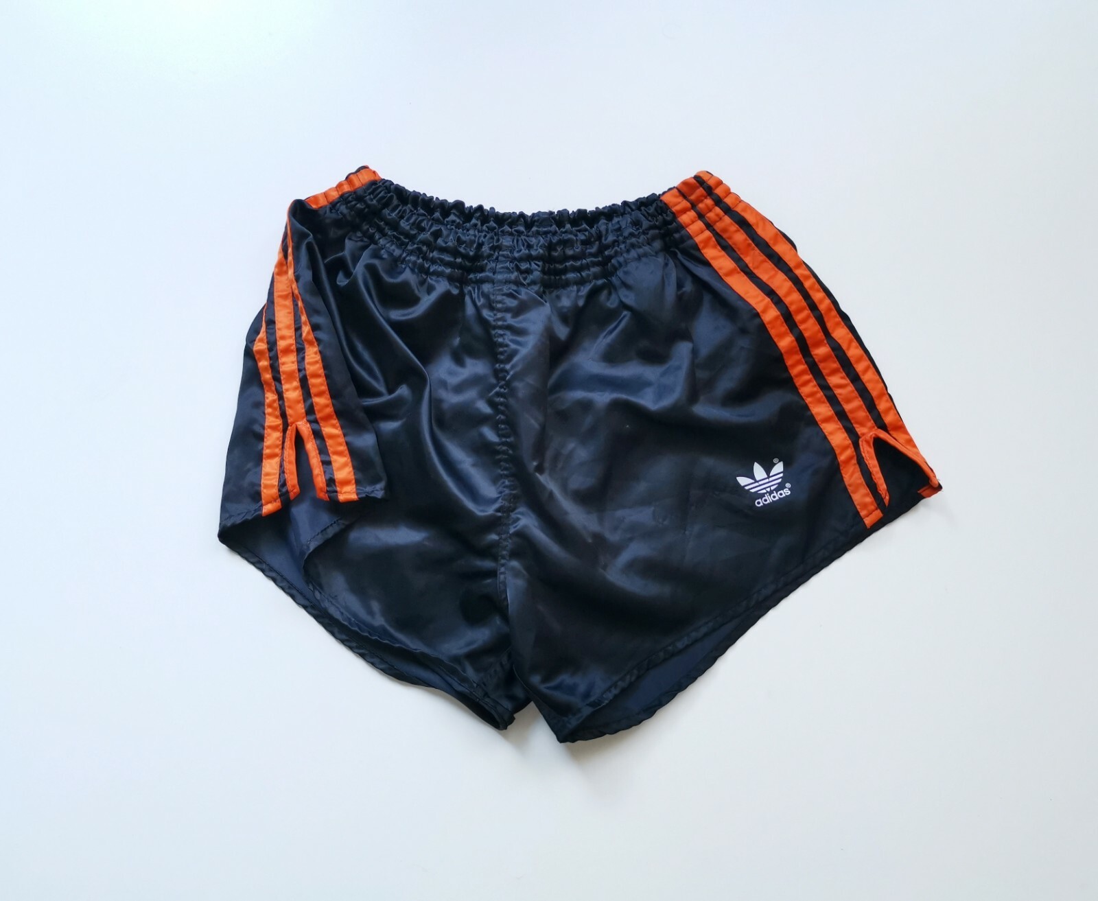 orange adidas shorts