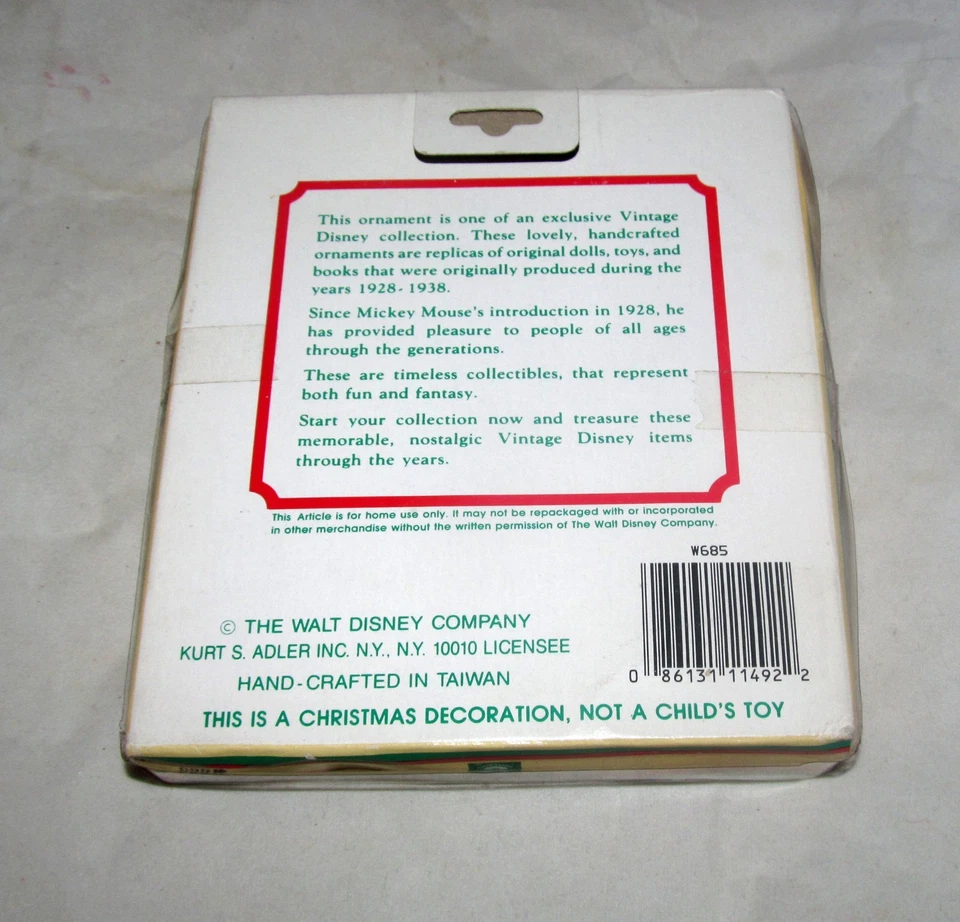 Enfeite de Natal vintage Disney coração Mickey Mouse dia dos namorados - Imagem 4 de 4