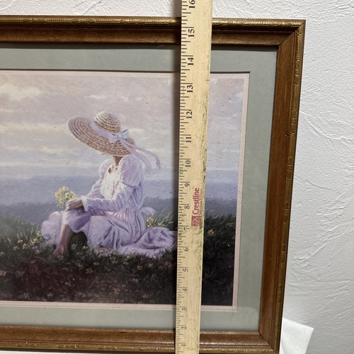 Homco Bruce Greene Women in a Bonnet in a Field of Flowers Framed/ Matted Print - Picture 12 of 13