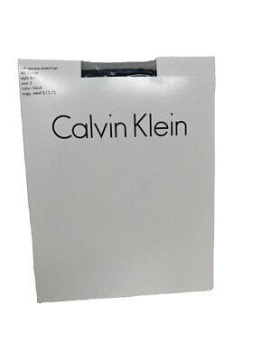 New Calvin Klein Soft Opaque Control Top Black Style 801 Size 2 40 Denier