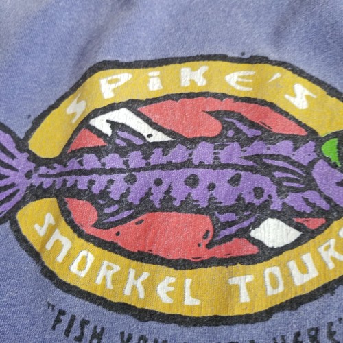 Carnival Cruise Line Spike's Snorkel Tours Distressed T Shirt XL Short Sleeve - Picture 13 of 24