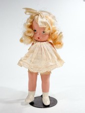 VTG Nancy Ann JUDY ANN Porcelain Doll w/ Metal Stand, 5 Tall