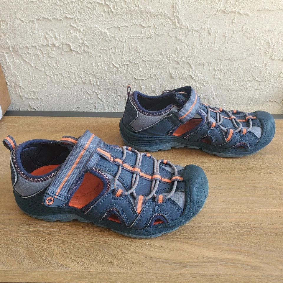 Sandalia Senderista Merrell Hydro H2O Niños Talla 1 Agua Atlética Azul Naranja Caimanes Foto 4 de 4