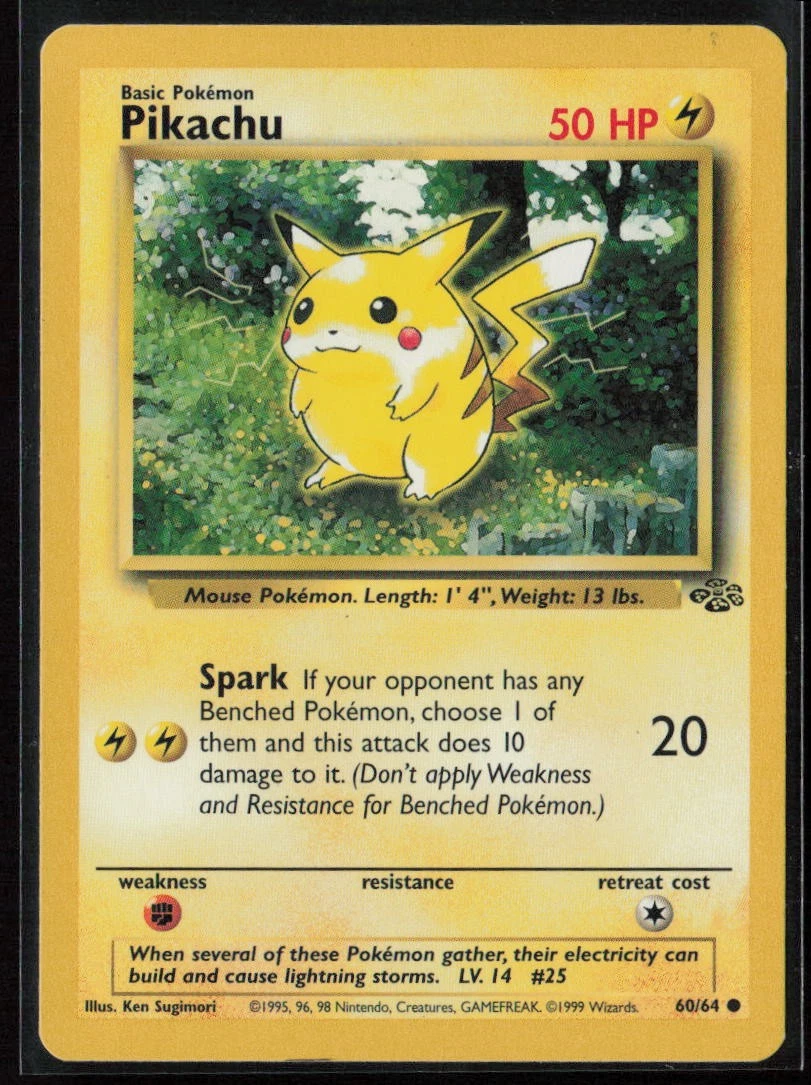 Pikachu Pokémon TCG Jungle Japanese Individual Collectible Card