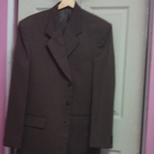 Men's Brown Suit Coat And Pants Set Size XL