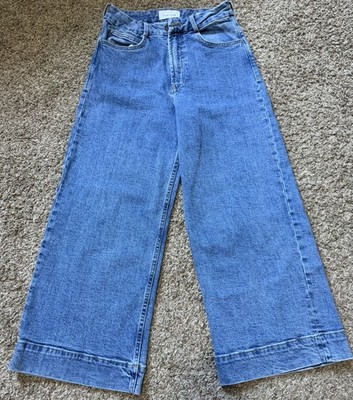 Dear John Denim Audrey High Rise Cropped/ Cuffed Wide Leg Jeans SIZE 27