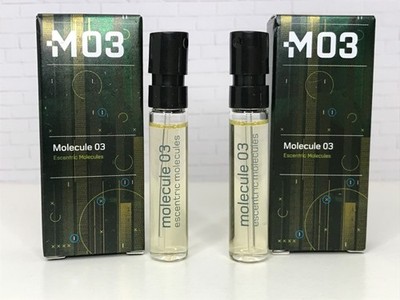 2x Escentric Molecules M03 Perfumes SAMPLE Vial EDT Spray 0.06 oz/ 2 ml NEW NIB