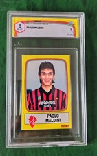 1985-86 Panini Footballers Figures.  Paolo Maldini Rookie Grade 8