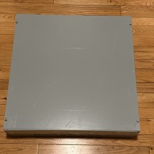 New No Box Hoffman Screw-Cover Enclosure Type 1 w/ Knockouts 24x24x6 Gray Steel