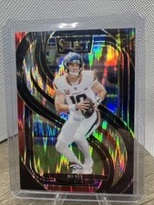 2024 Panini Select - Premier Level Bo Nix #117 Red & Blue Shock Prizm (RC)
