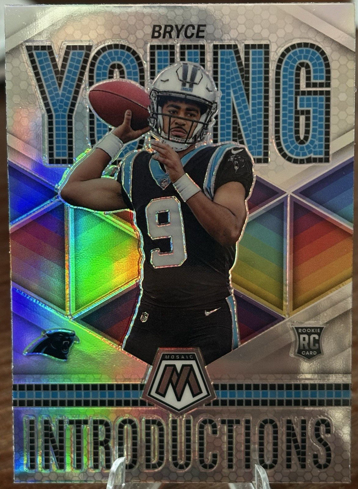 2023 Panini Mosaic Bryce Young RC Introductions Silver Prizm Rookie Insert JB