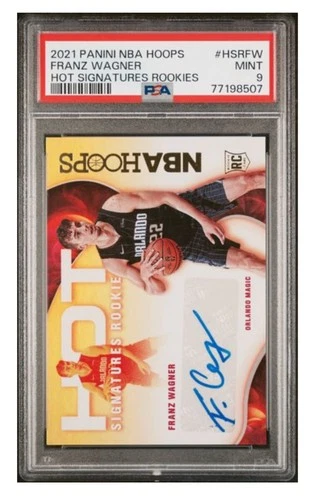 2021 Panini NBA Hoops Franz Wagner  Hot Signature Rookies Auto RC PSA 9