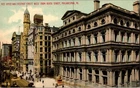 Vintage Post Office & Chestnut St West from 9th St Philadelphia PA Postcard
