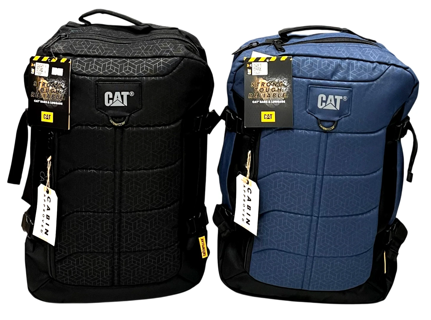 Unisex CAT Caterpillar Strong Cabin Approved Cargo Backpack Black or Navy 38L