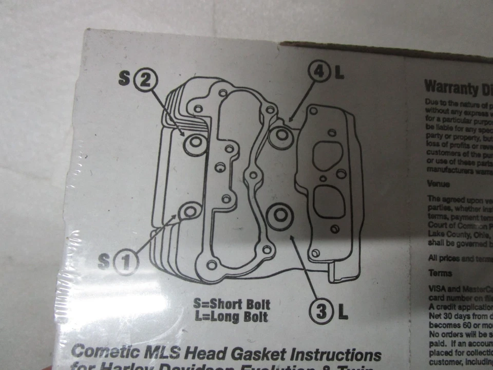92-99 Harley Davidson EVO Big Twin Cometic Rocker Box Kit de juntas C9752 Foto 4 de 4