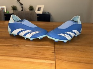 Kids Adidas Predator Laceless Cleats Blue Size 3