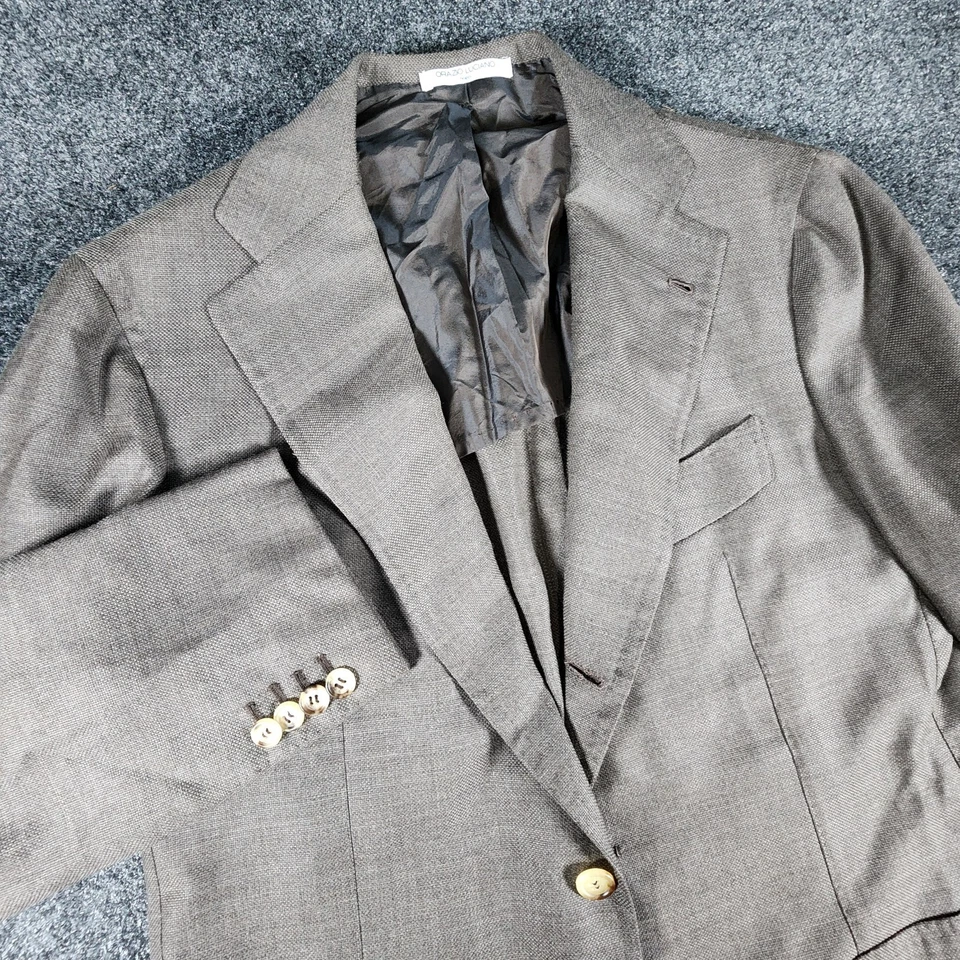 Orazio Luciano Napoli 3BTN Sports Coat Jacket Brown Size 50Eu-40Us Drop 7 EUC - Image 2 of 4