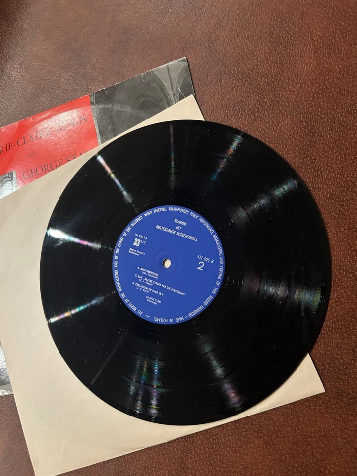 Bespelen De Rotterdamse Laurensorgels-Alain/Stam BELGIUM RARE 111-025 Vinyl 10'' - Image 3 of 3