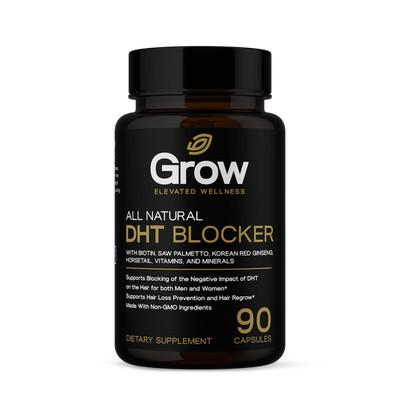 Grow Vitamin ALL NATURAL DHT BLOCKER, HAIR GROWTH FORMULA, WORKS 100%, 90 CAPS