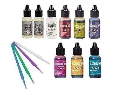 Tim Holtz Adirondack Alcohol Ink Value Pack Bundles of Favorite Colors Plus