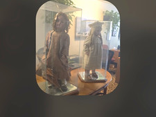 2 Doll Set with Stands in Clear Display Cases, Display-Ready Presentation