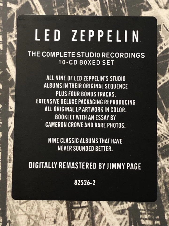 Led Zeppelin Complete Studio Recordings 1993 CD Box Set Every Album New Sealed - Image 2 of 4