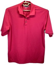 PEBBLE BEACH Performance Shirt Men  s Sz XL Short Sleeve, Stretchy, Red Polo Golf