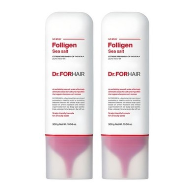 Dr.FORHAIR Folligen Sea Salt Scaler 300g x 2 | Scalp Cleanser Hair Loss Care