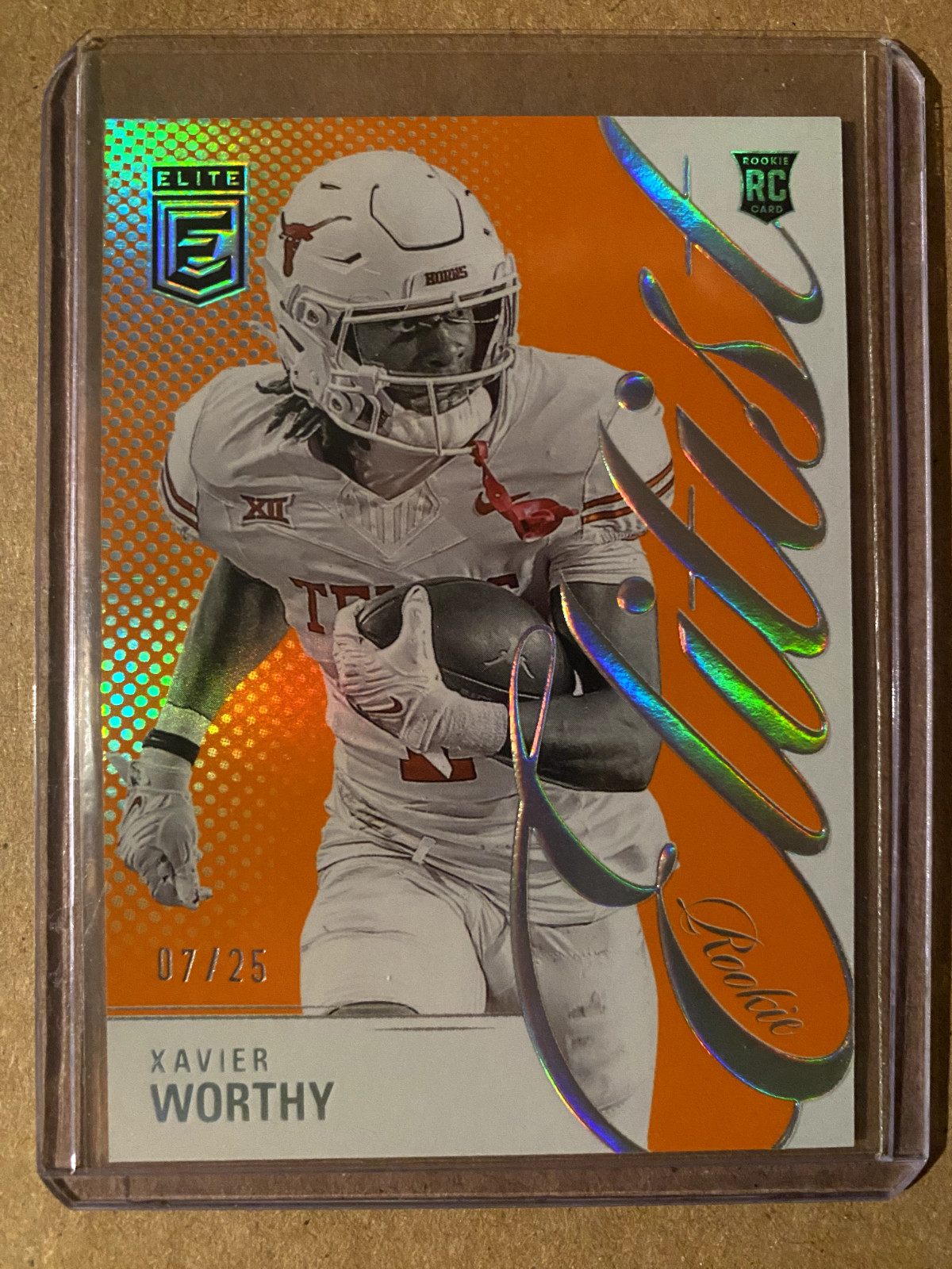 2024 Panini Donruss Elite - Rookie Elitist Xavier Worthy #14 (RC) Orange 7/25